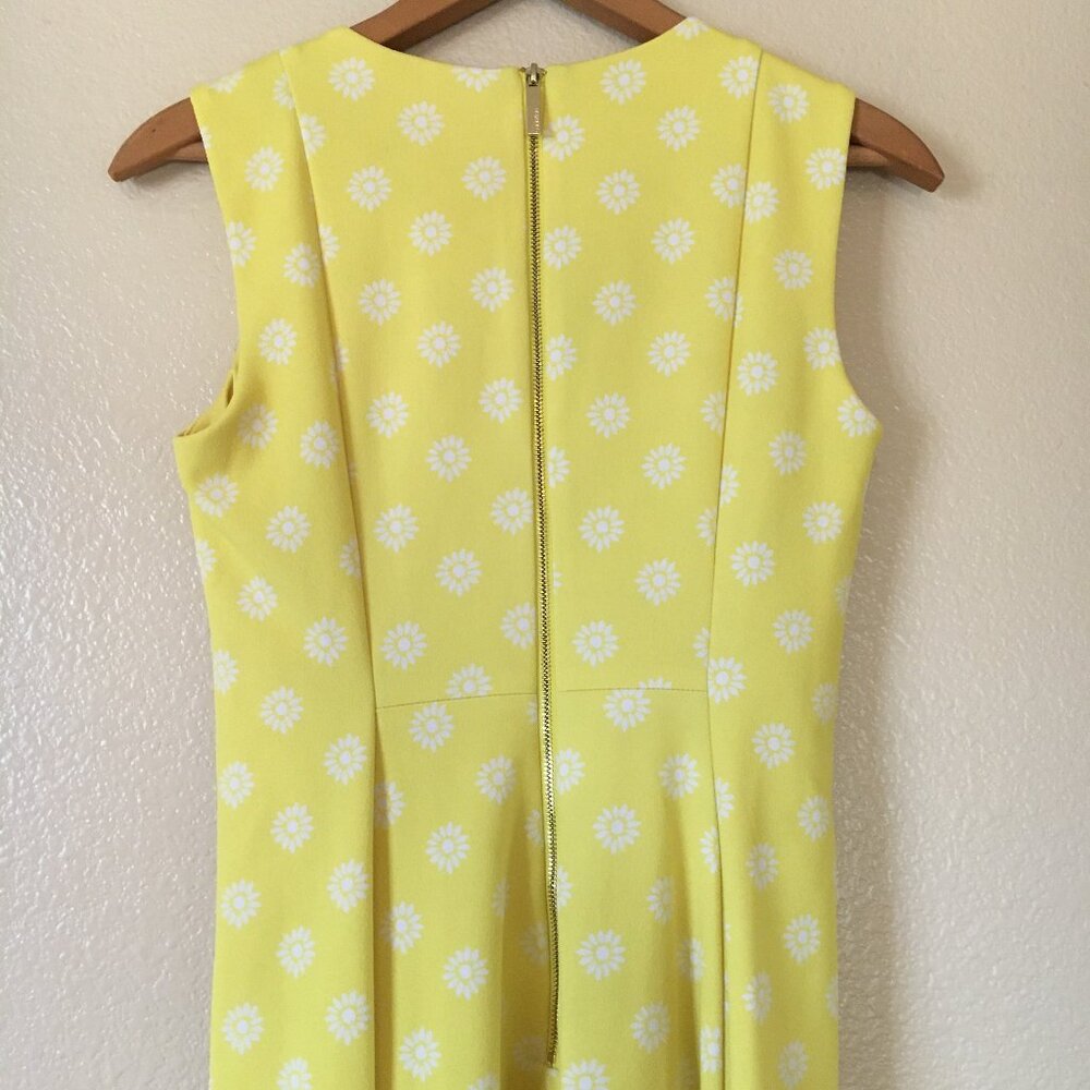 Calvin Klein Yellow Dress 2 White Daisy Flower 50s Inspired Rockabilly - Picture 4 of 6